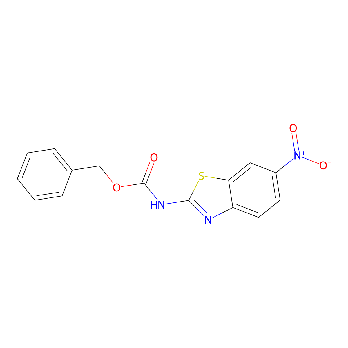 benzyl N-(6-nitro-1,3-benzothiazol-2-yl)carbamate molecular structure, CAS 2680713-68-0