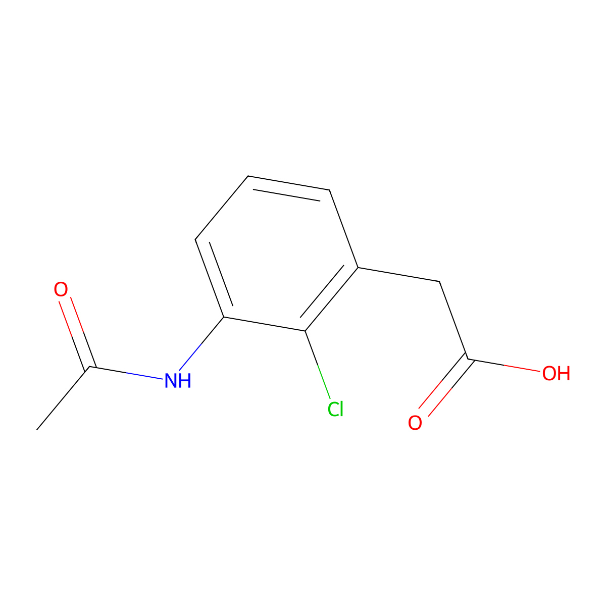 2-(2-Chloro-3-acetamidophenyl)acetic acid molecular structure, CAS 2680713-69-1