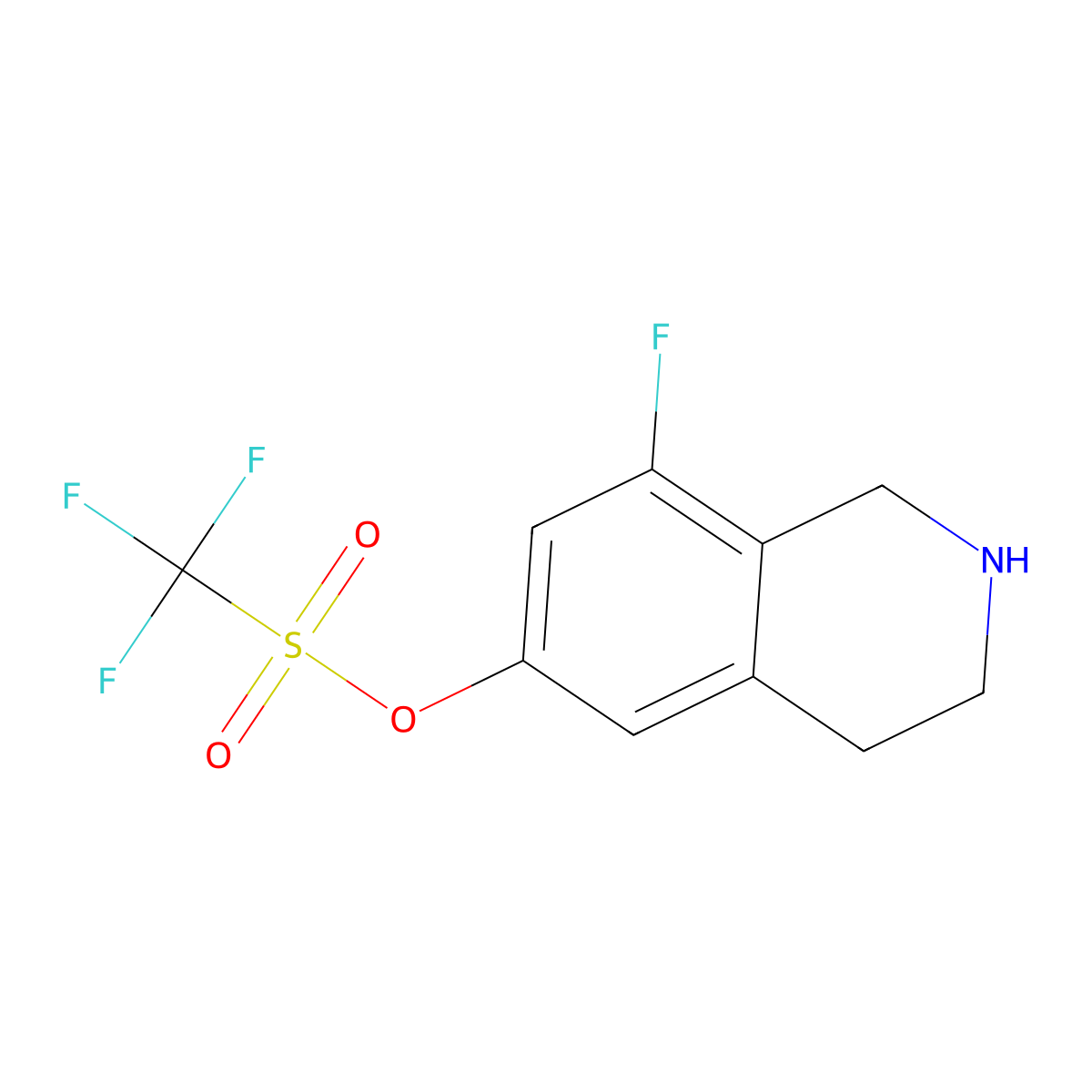 8-Fluoro-1,2,3,4-tetrahydroisoquinolin-6-yl trifluoromethanesulfonate molecular structure, CAS 2680713-86-2