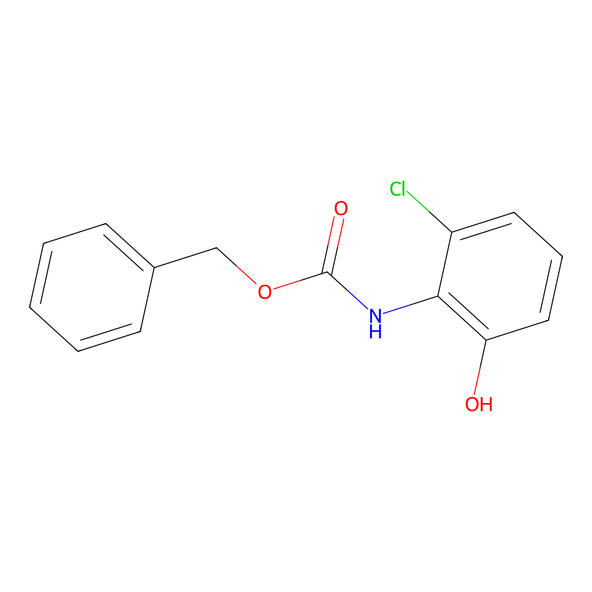 benzyl N-(2-chloro-6-hydroxyphenyl)carbamate molecular structure, CAS 2680713-93-1