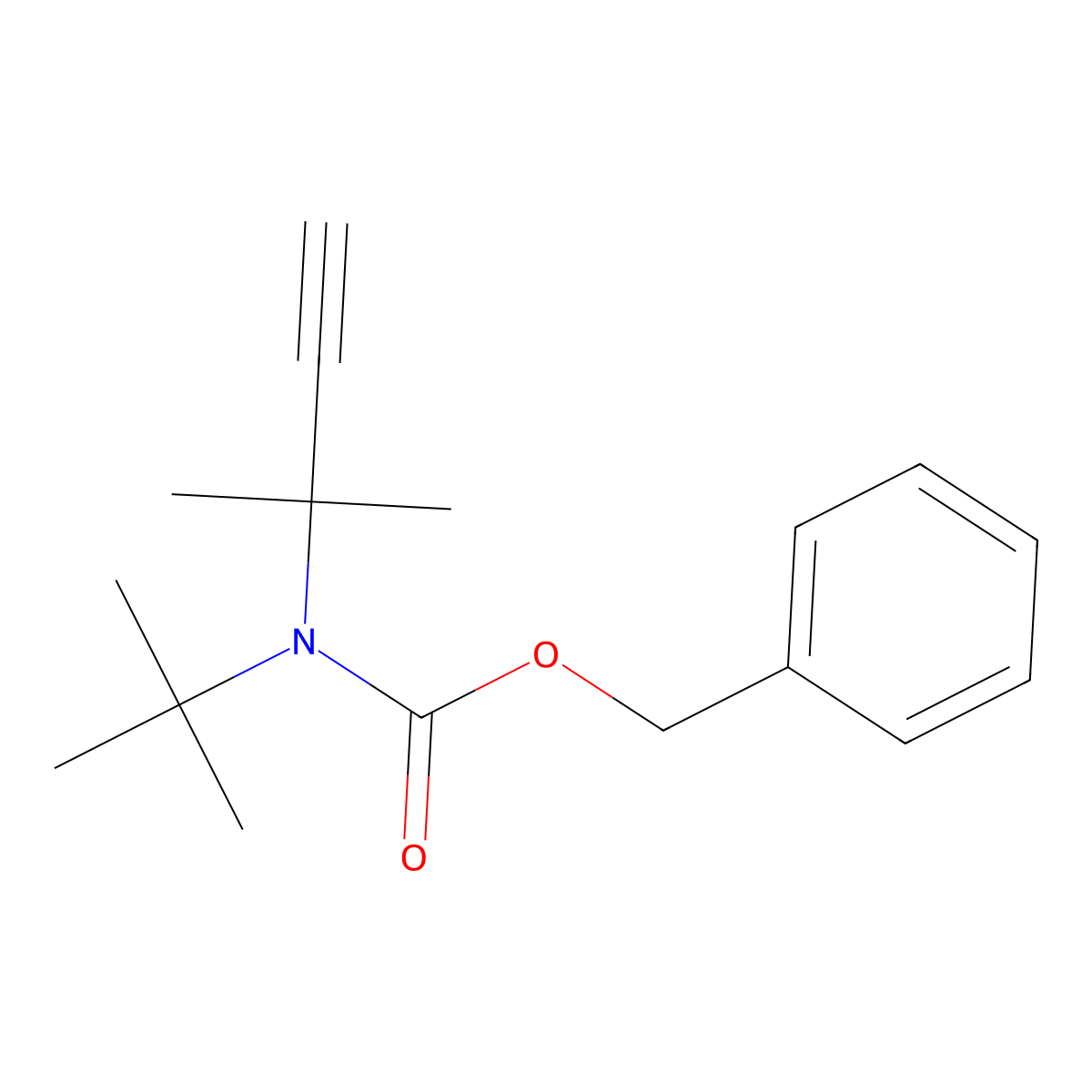 benzyl N-tert-butyl-N-(2-methylbut-3-yn-2-yl)carbamate molecular structure, CAS 2680714-00-3