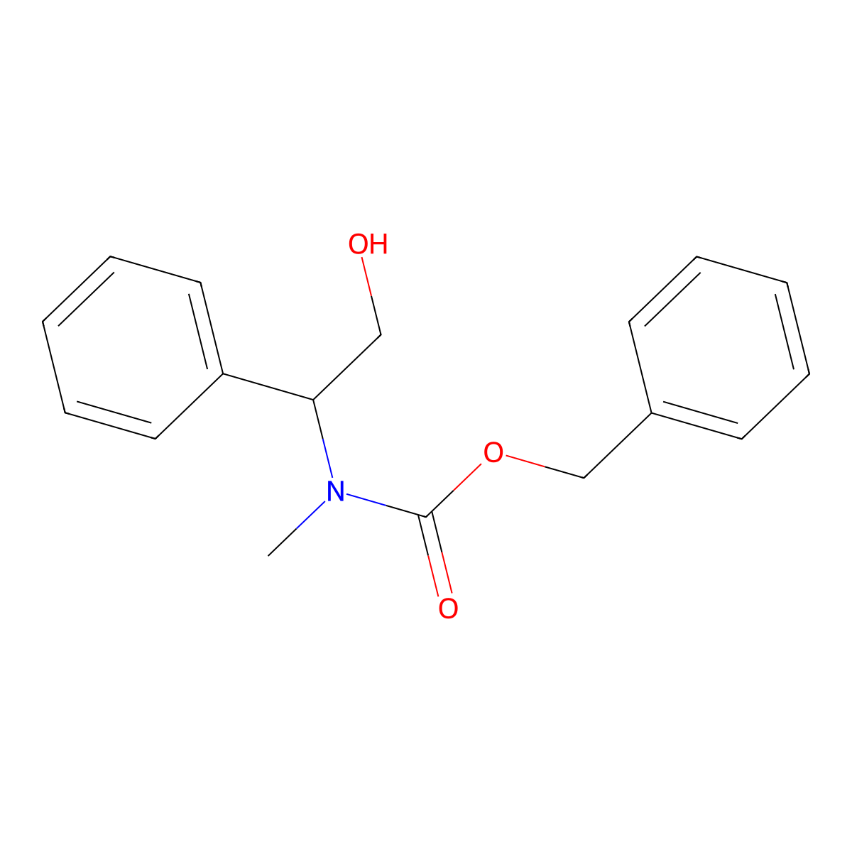 benzyl N-(2-hydroxy-1-phenylethyl)-N-methylcarbamate molecular structure, CAS 2680714-20-7