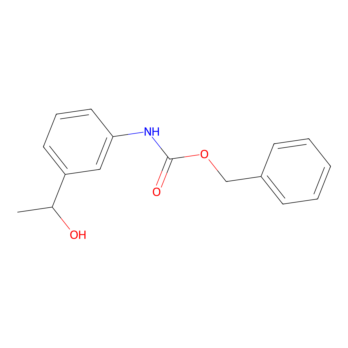benzyl N-[3-(1-hydroxyethyl)phenyl]carbamate molecular structure, CAS 2680714-30-9