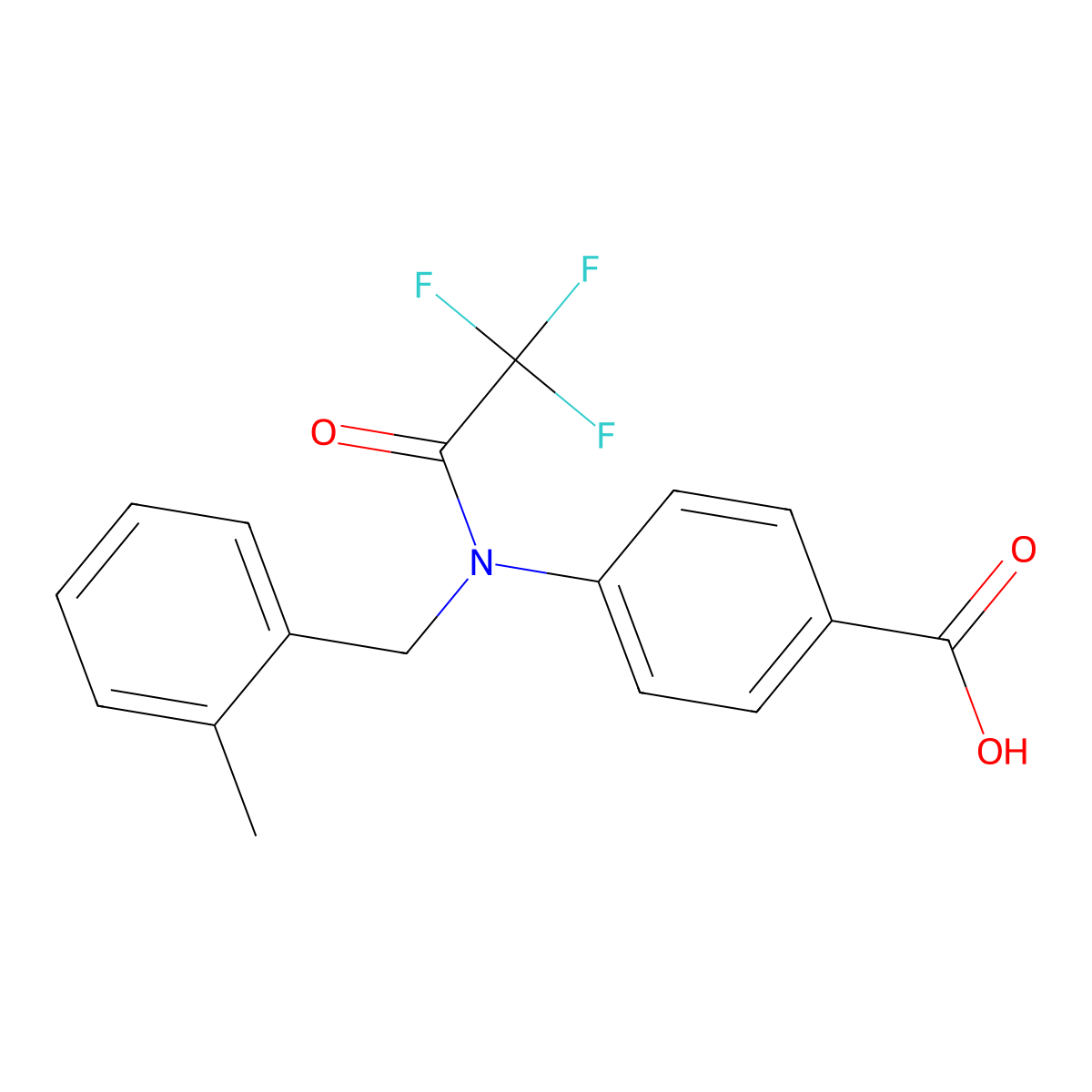 4-{2,2,2-trifluoro-N-[(2-methylphenyl)methyl]acetamido}benzoic acid molecular structure, CAS 2680714-32-1