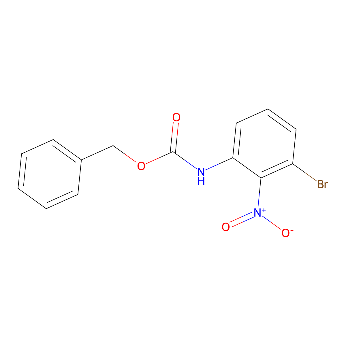 benzyl N-(3-bromo-2-nitrophenyl)carbamate molecular structure, CAS 2680714-38-7