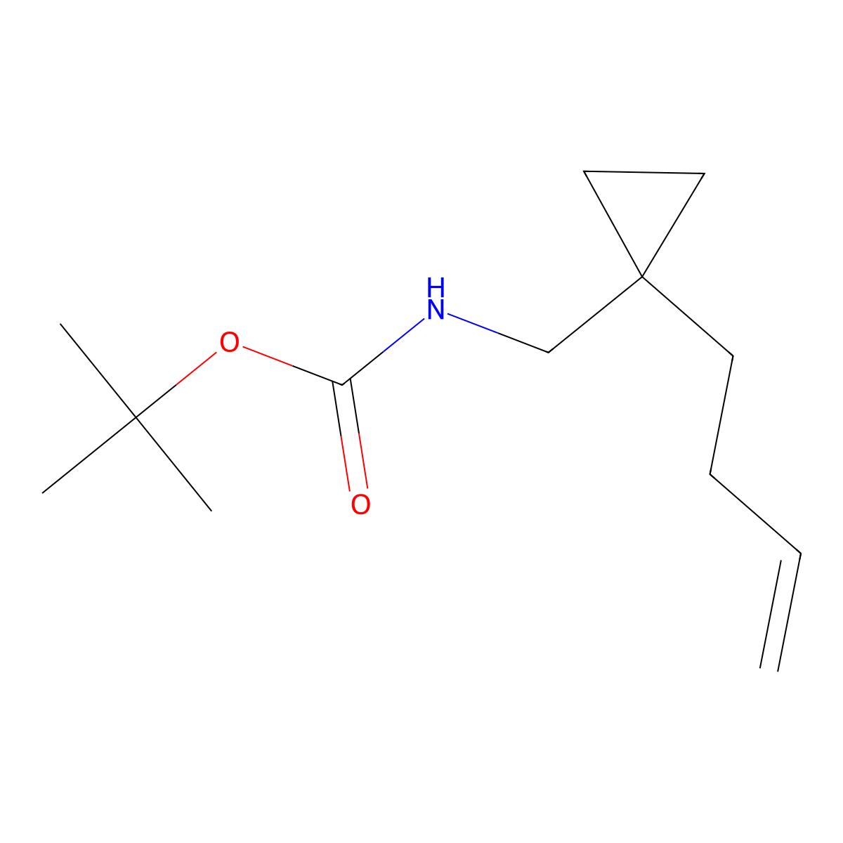 tert-butyl N-{[1-(but-3-en-1-yl)cyclopropyl]methyl}carbamate molecular structure, CAS 2680714-42-3
