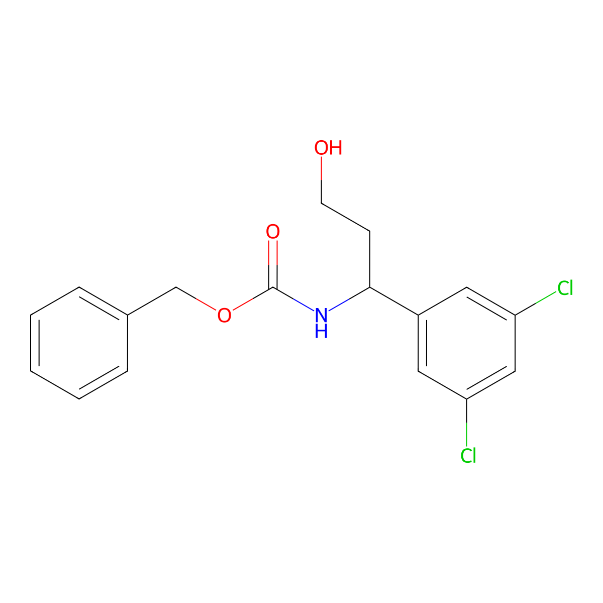 benzyl N-[1-(3,5-dichlorophenyl)-3-hydroxypropyl]carbamate molecular structure, CAS 2680714-47-8