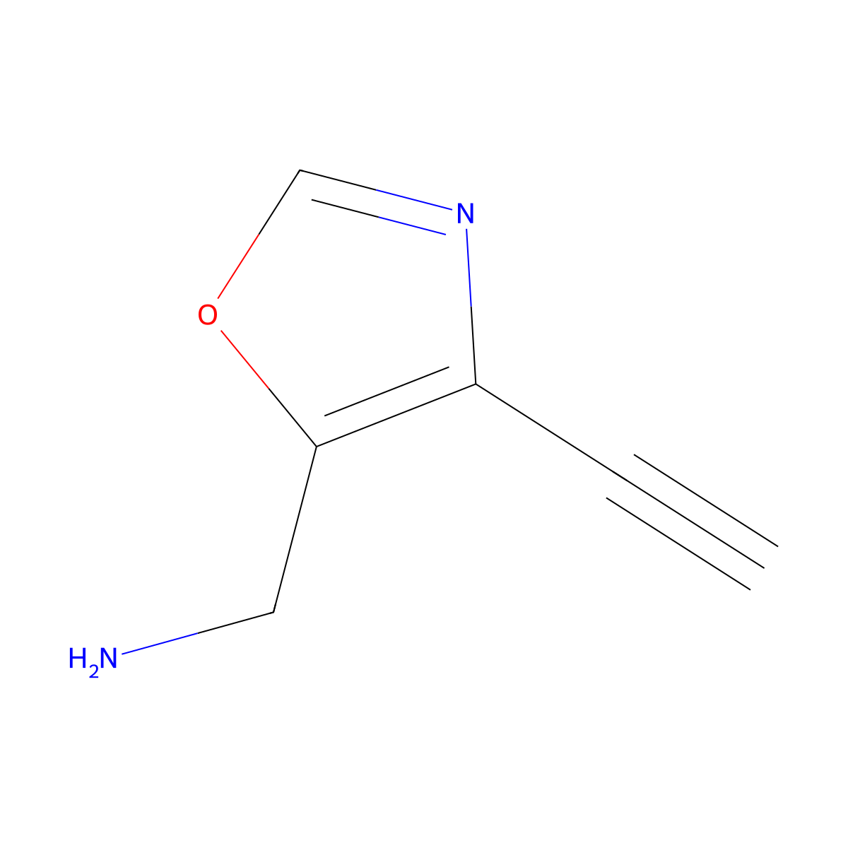 1-(4-Ethynyl-1,3-oxazol-5-yl)methanamine molecular structure, CAS 2680714-56-9