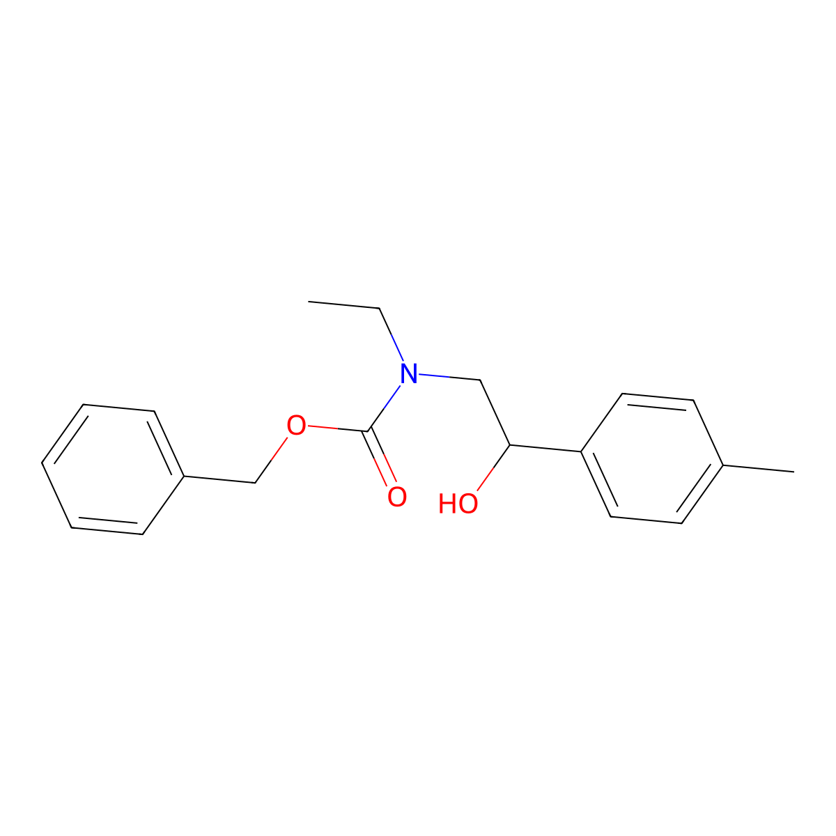 benzyl N-ethyl-N-[2-hydroxy-2-(4-methylphenyl)ethyl]carbamate molecular structure, CAS 2680714-61-6