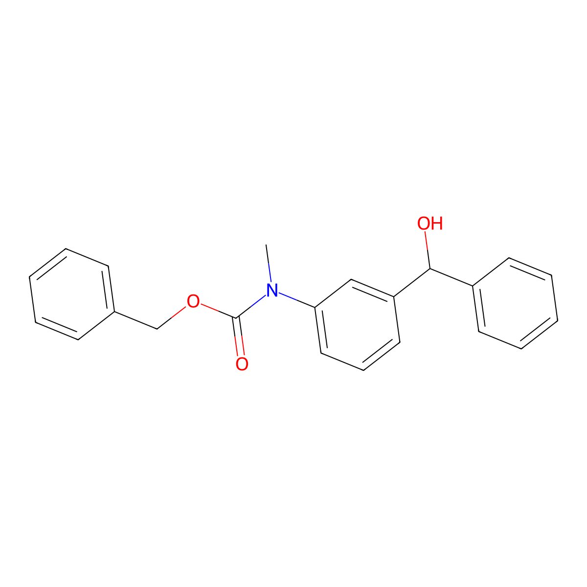 benzyl N-{3-[hydroxy(phenyl)methyl]phenyl}-N-methylcarbamate molecular structure, CAS 2680714-75-2