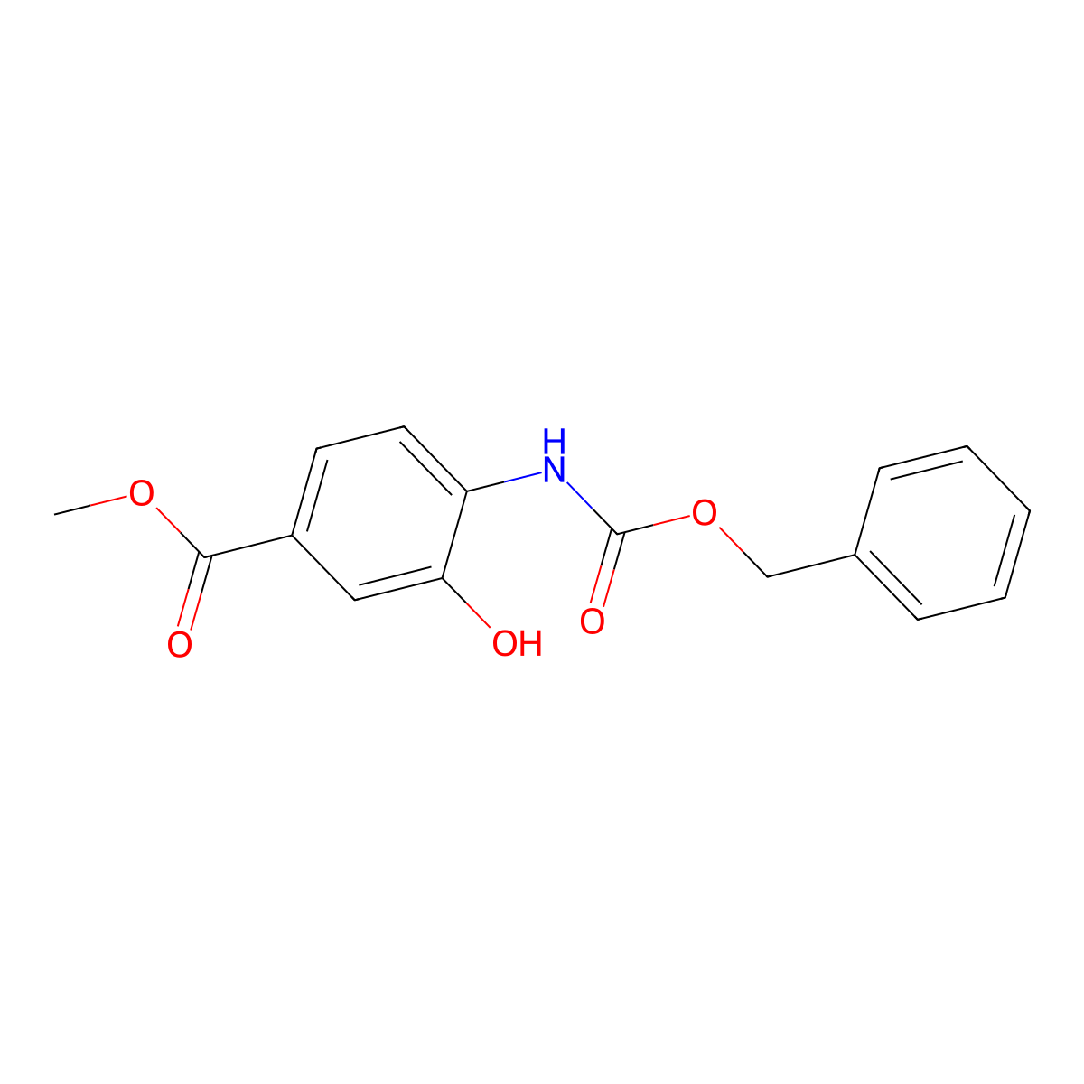 Methyl 4-{[(benzyloxy)carbonyl]amino}-3-hydroxybenzoate molecular structure, CAS 2680714-78-5
