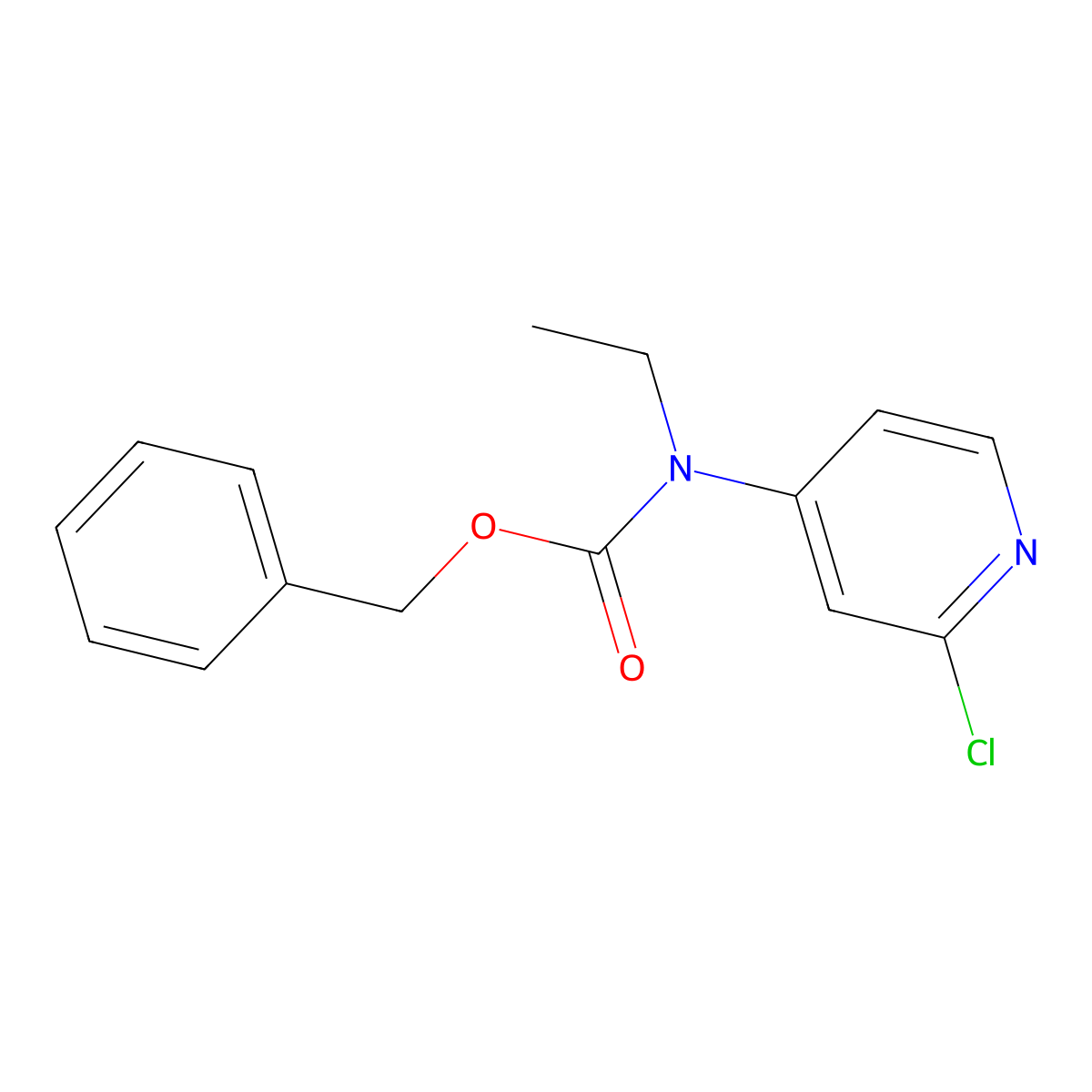 benzyl N-(2-chloropyridin-4-yl)-N-ethylcarbamate molecular structure, CAS 2680714-87-6
