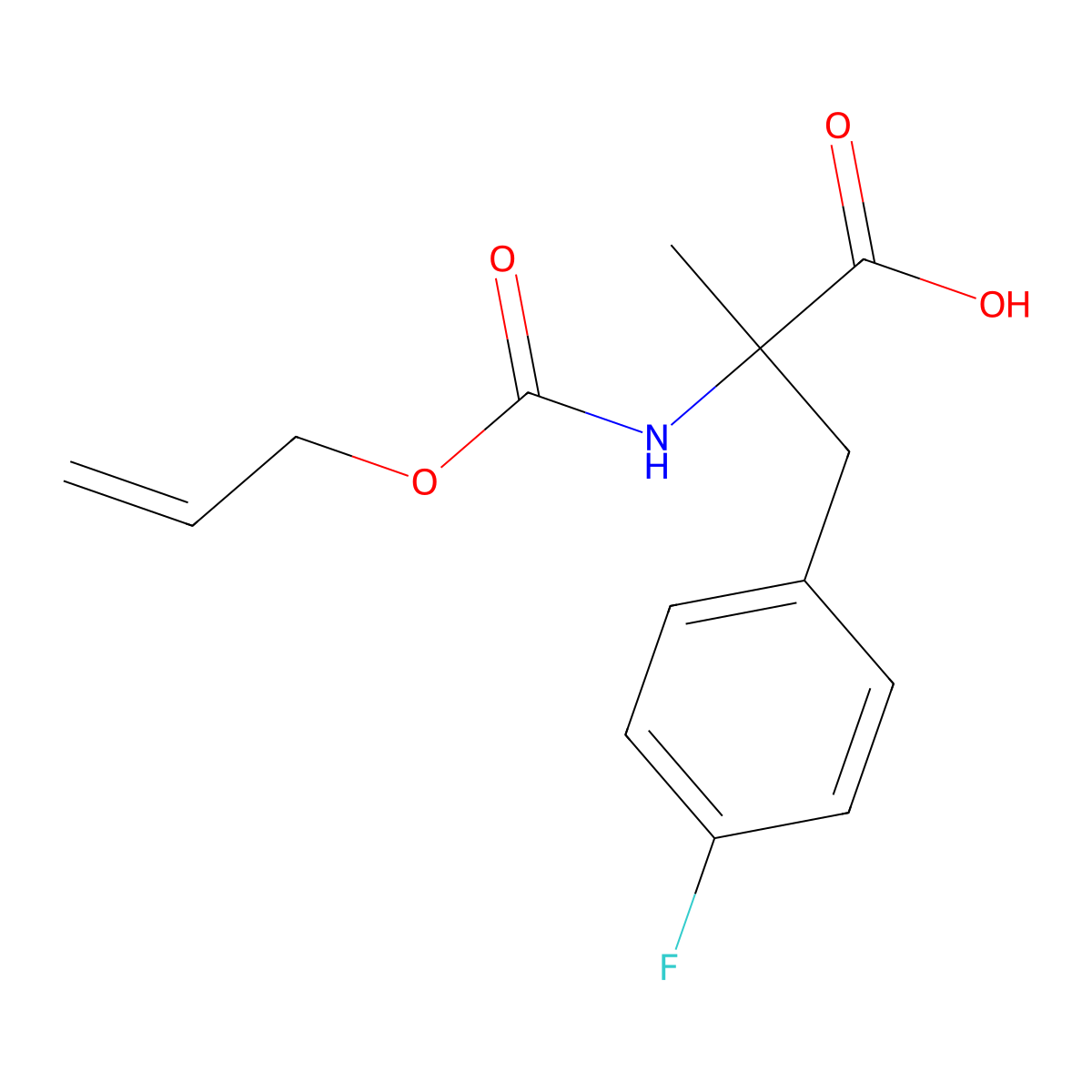 3-(4-Fluorophenyl)-2-methyl-2-{[(prop-2-en-1-yloxy)carbonyl]amino}propanoic acid molecular structure, CAS 2680714-94-5