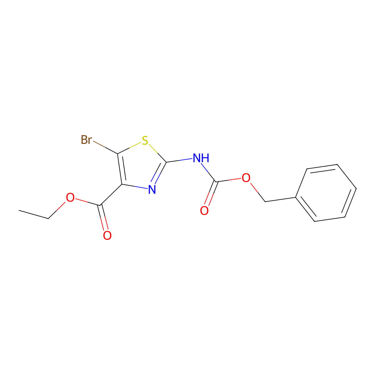 Ethyl 2-{[(benzyloxy)carbonyl]amino}-5-bromo-1,3-thiazole-4-carboxylate molecular structure, CAS 2680714-99-0