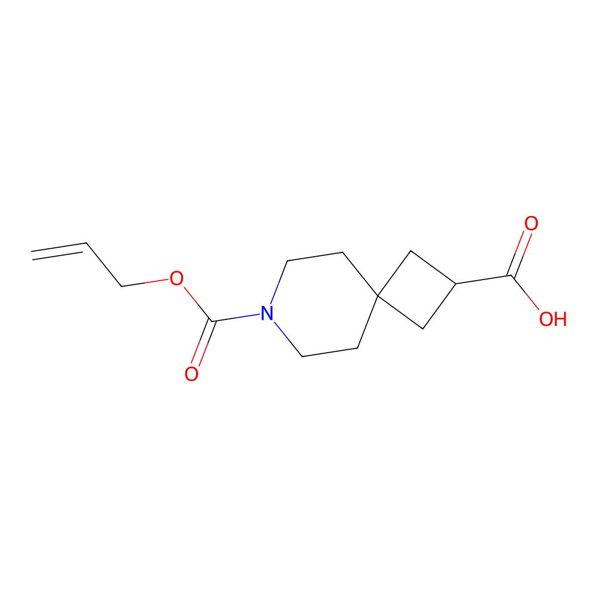7-[(Prop-2-en-1-yloxy)carbonyl]-7-azaspiro[3.5]nonane-2-carboxylic acid molecular structure, CAS 2680715-04-0