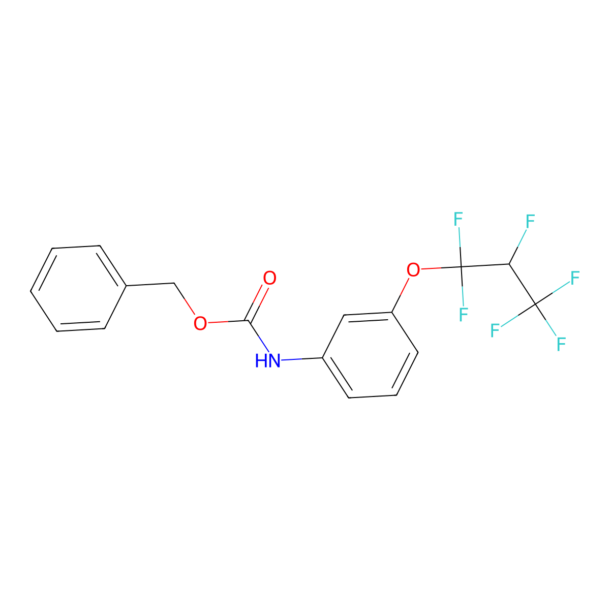 benzyl N-[3-(1,1,2,3,3,3-hexafluoropropoxy)phenyl]carbamate molecular structure, CAS 2680715-06-2