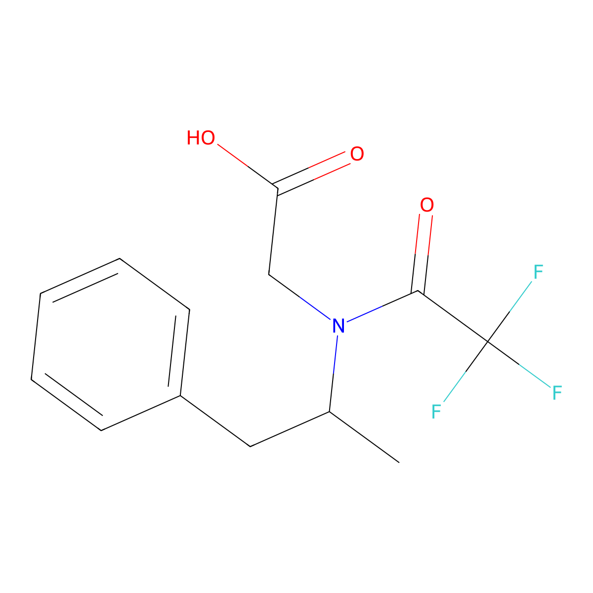 2-[2,2,2-trifluoro-N-(1-phenylpropan-2-yl)acetamido]acetic acid molecular structure, CAS 2680715-22-2