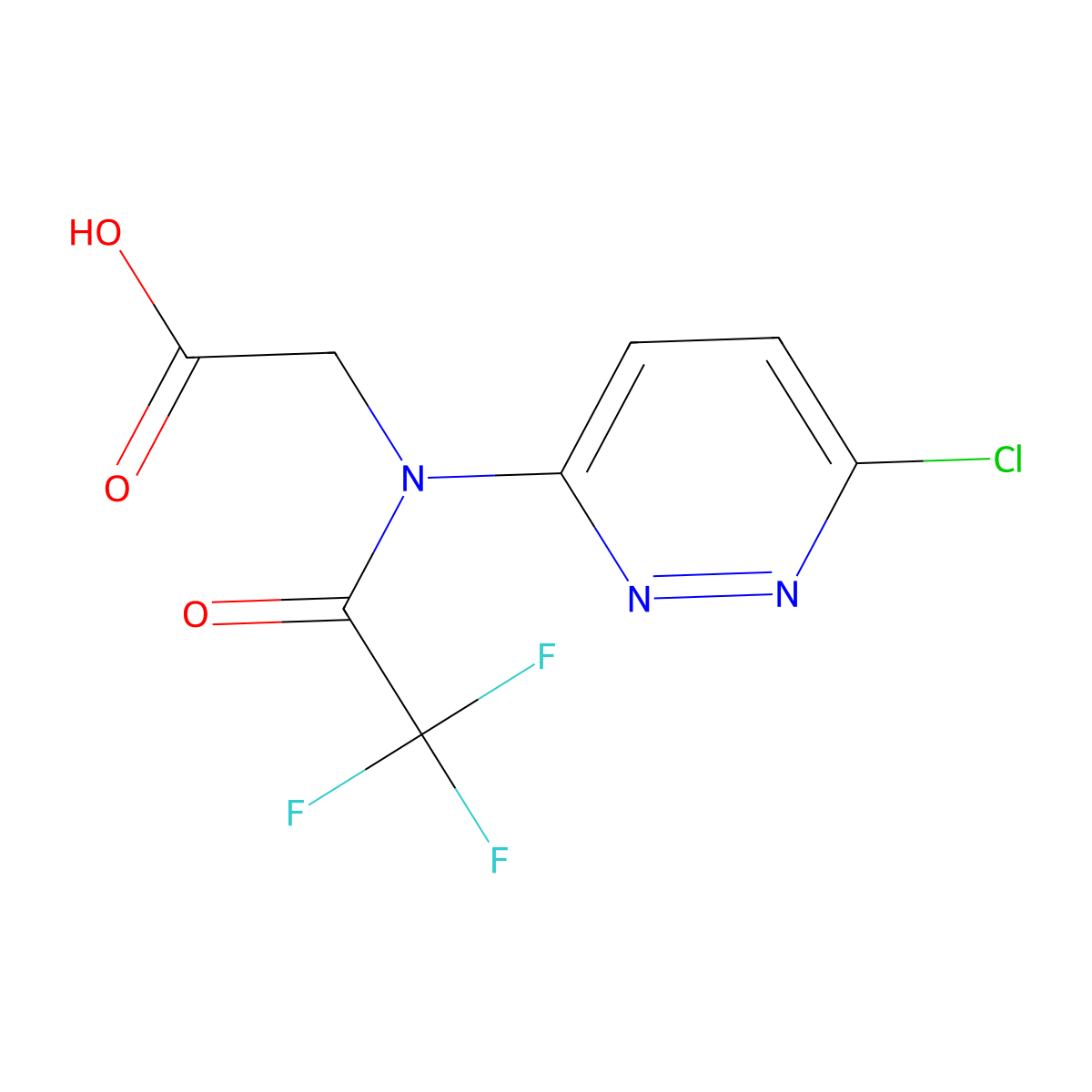 2-[N-(6-chloropyridazin-3-yl)-2,2,2-trifluoroacetamido]acetic acid molecular structure, CAS 2680715-41-5