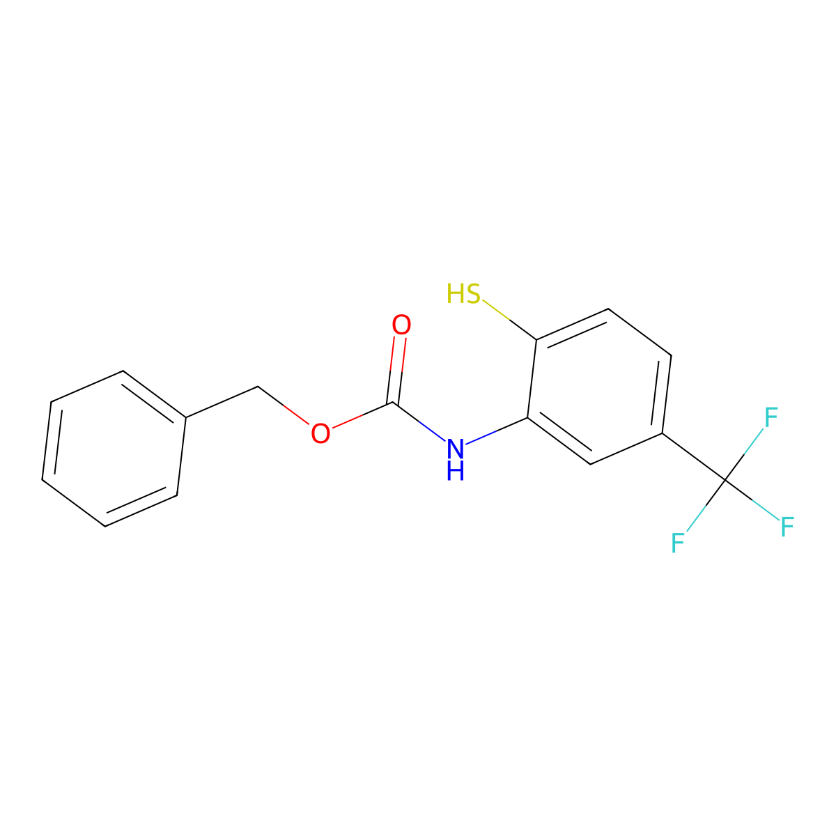 benzyl N-[2-sulfanyl-5-(trifluoromethyl)phenyl]carbamate molecular structure, CAS 2680716-31-6