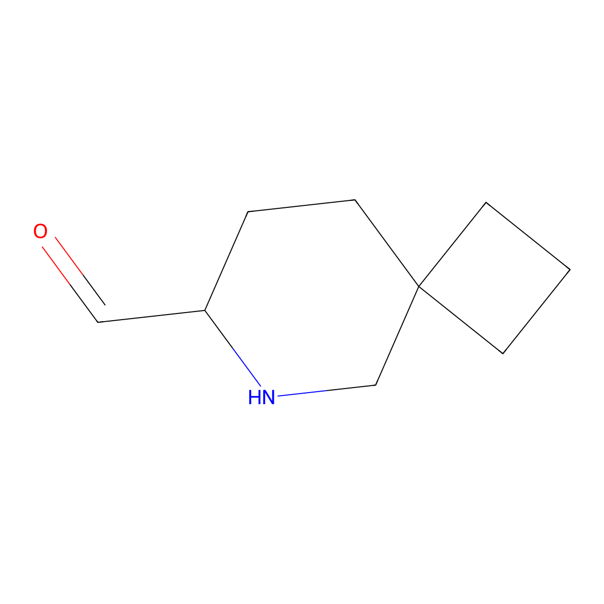 6-Azaspiro[3.5]nonane-7-carbaldehyde molecular structure, CAS 2680716-49-6