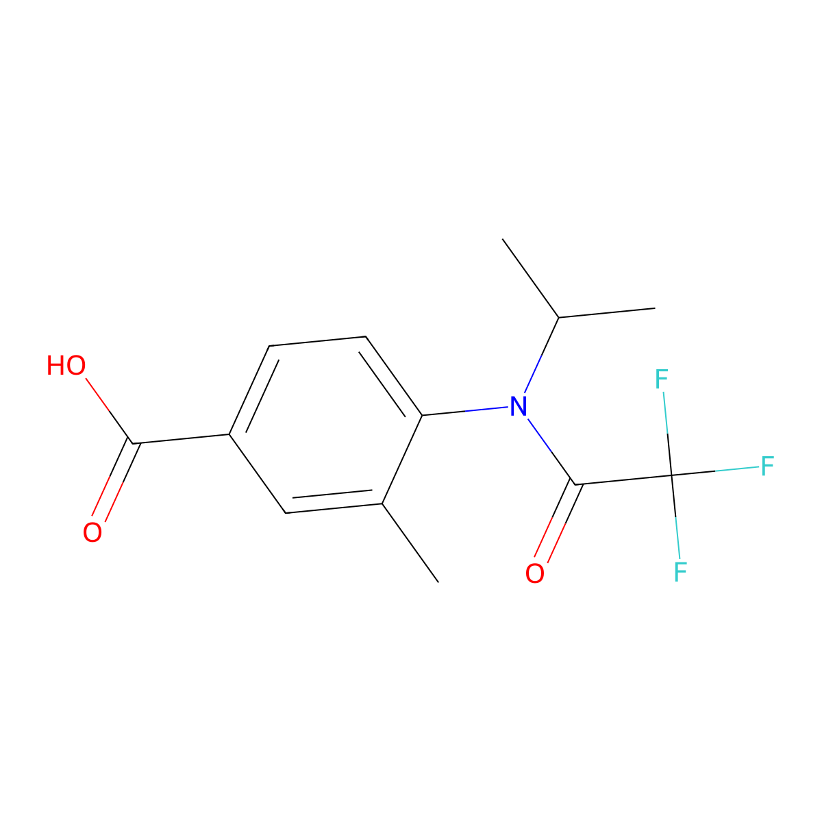 3-methyl-4-[2,2,2-trifluoro-N-(propan-2-yl)acetamido]benzoic acid molecular structure, CAS 2680716-77-0