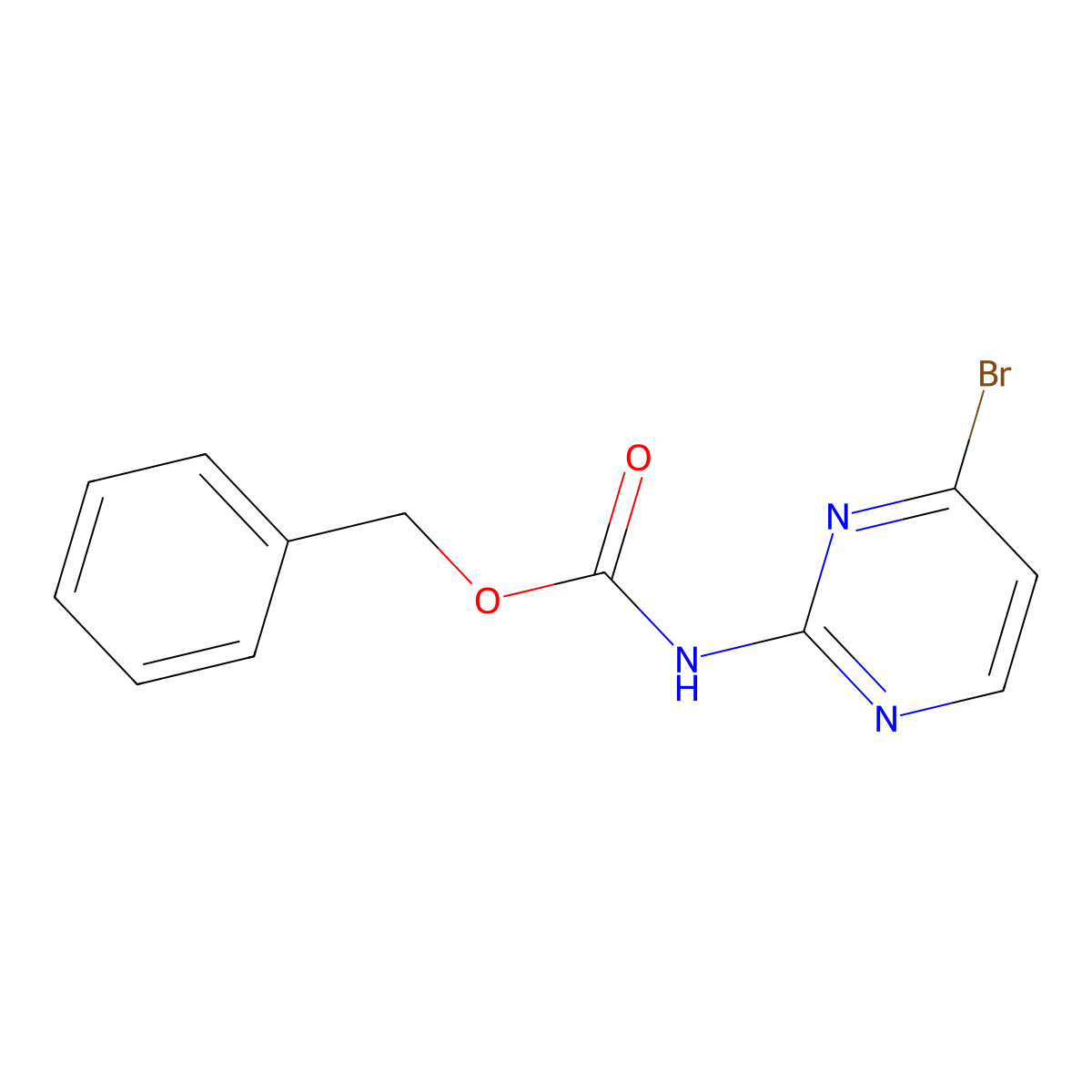 benzyl N-(4-bromopyrimidin-2-yl)carbamate molecular structure, CAS 2680716-90-7