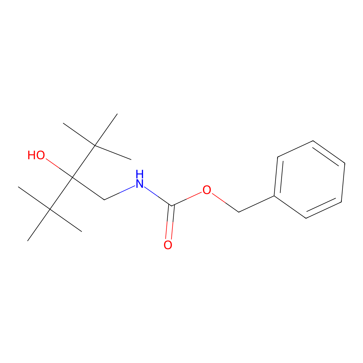 benzyl N-(2-tert-butyl-2-hydroxy-3,3-dimethylbutyl)carbamate molecular structure, CAS 2680717-01-3