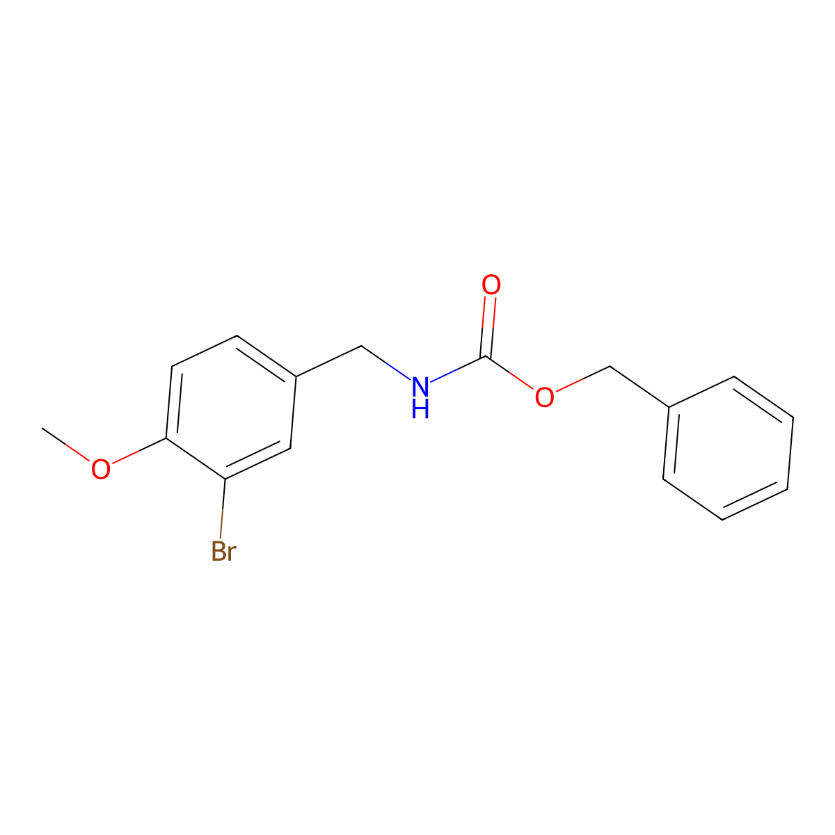 benzyl N-[(3-bromo-4-methoxyphenyl)methyl]carbamate molecular structure, CAS 2680717-07-9