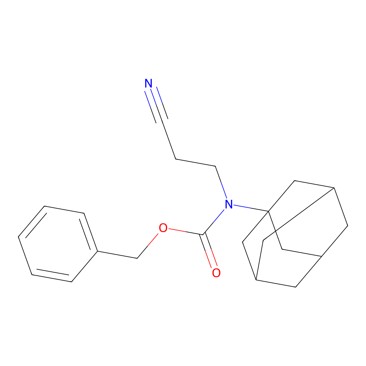 benzyl N-(adamantan-1-yl)-N-(2-cyanoethyl)carbamate molecular structure, CAS 2680717-10-4
