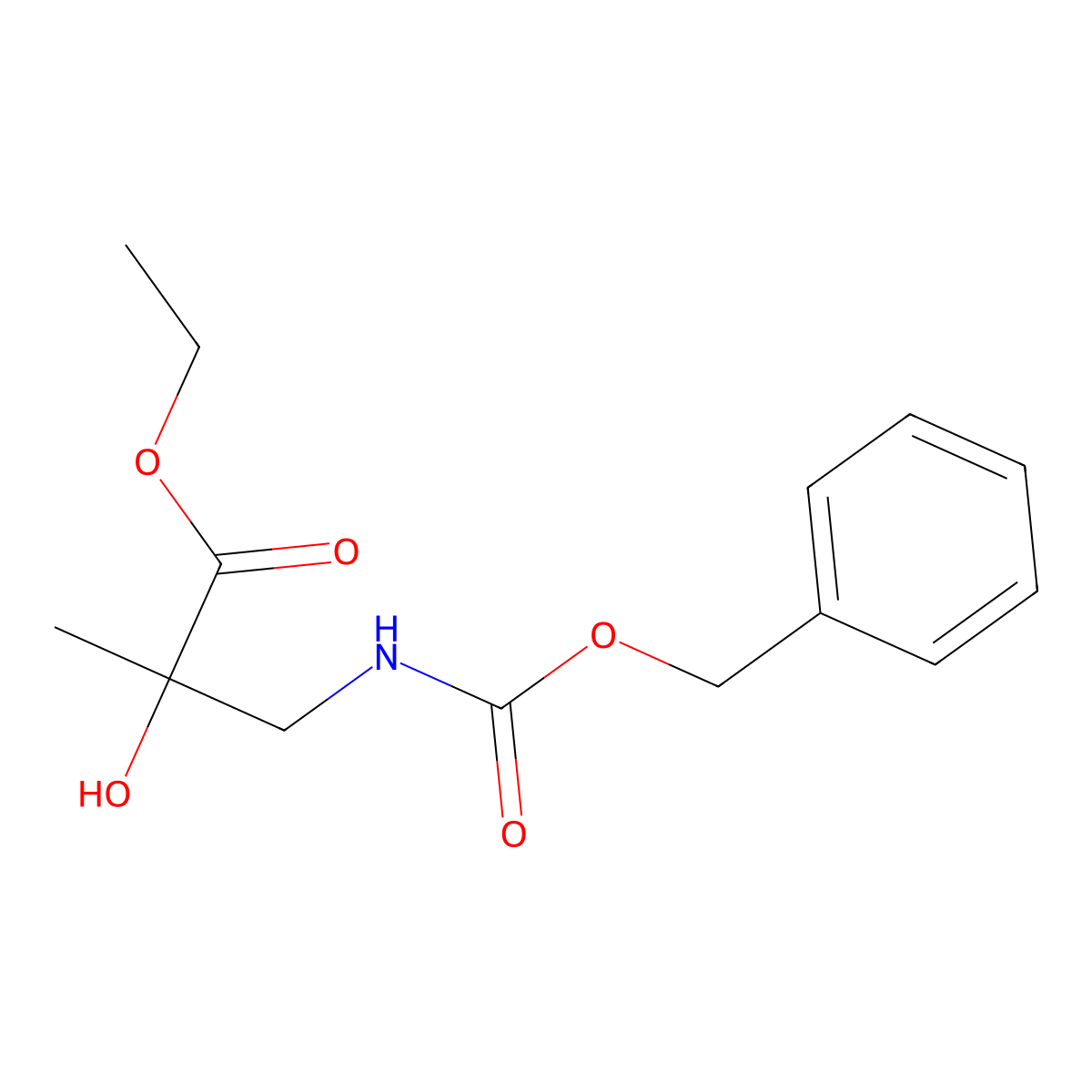 Ethyl 3-{[(benzyloxy)carbonyl]amino}-2-hydroxy-2-methylpropanoate molecular structure, CAS 2680717-27-3
