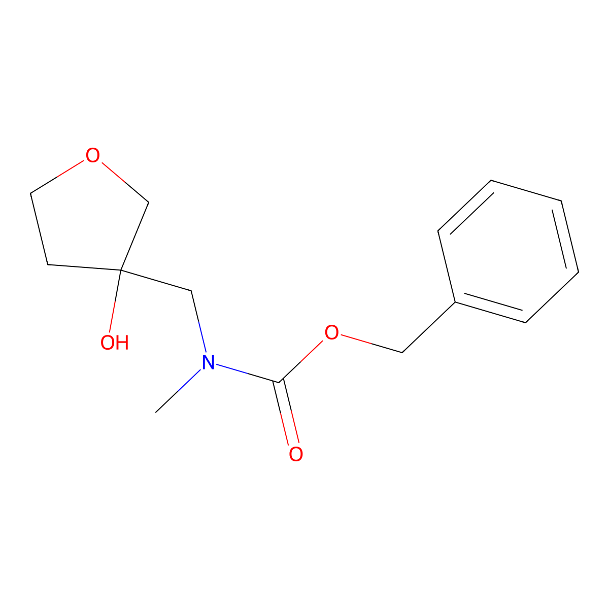 benzyl N-[(3-hydroxyoxolan-3-yl)methyl]-N-methylcarbamate molecular structure, CAS 2680717-46-6