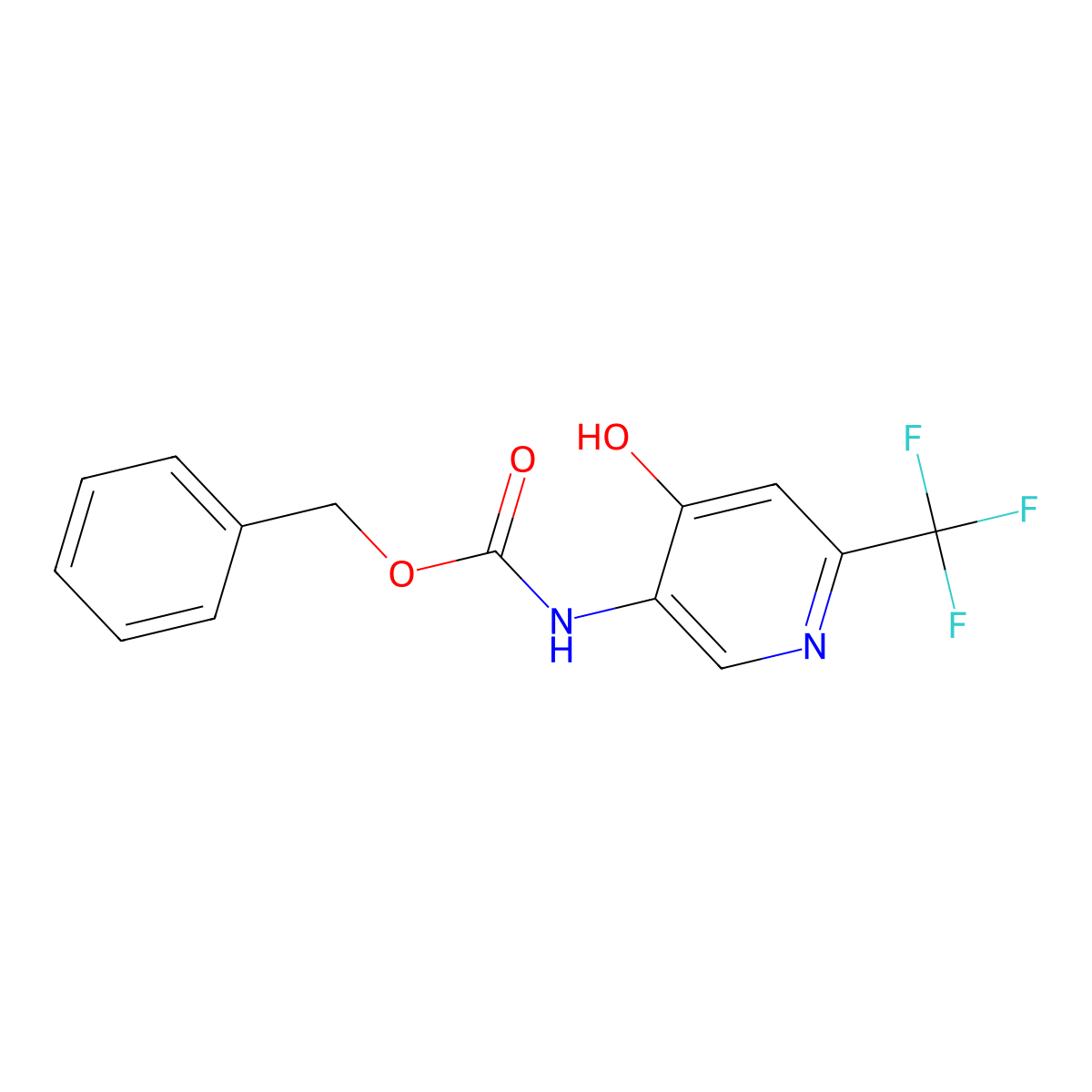 benzyl N-[4-hydroxy-6-(trifluoromethyl)pyridin-3-yl]carbamate molecular structure, CAS 2680717-57-9