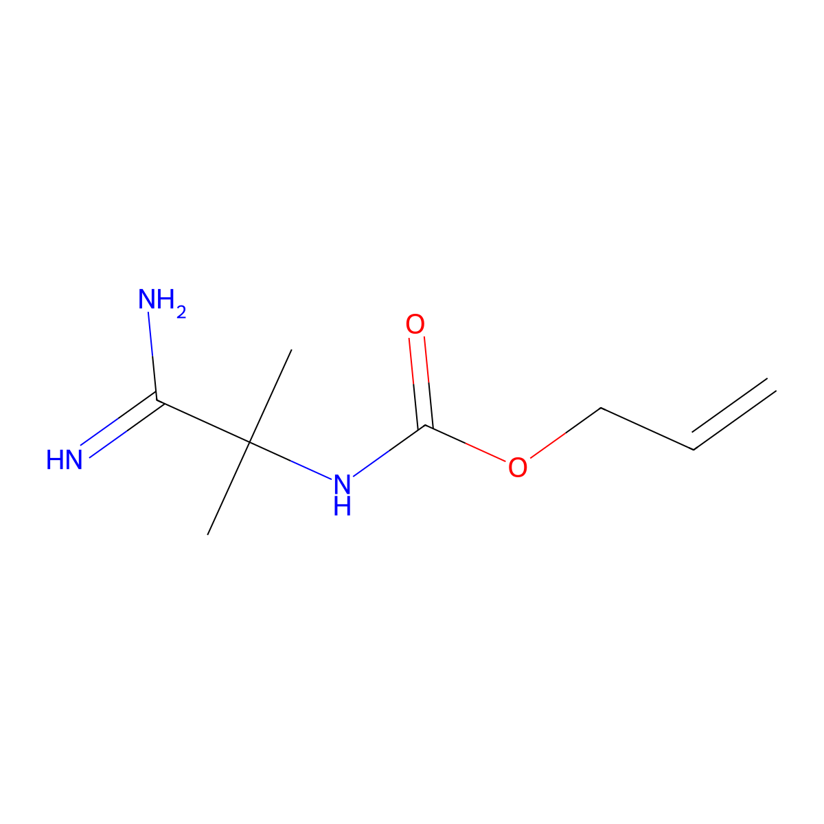 prop-2-en-1-yl N-(1-carbamimidoyl-1-methylethyl)carbamate molecular structure, CAS 2680717-69-3
