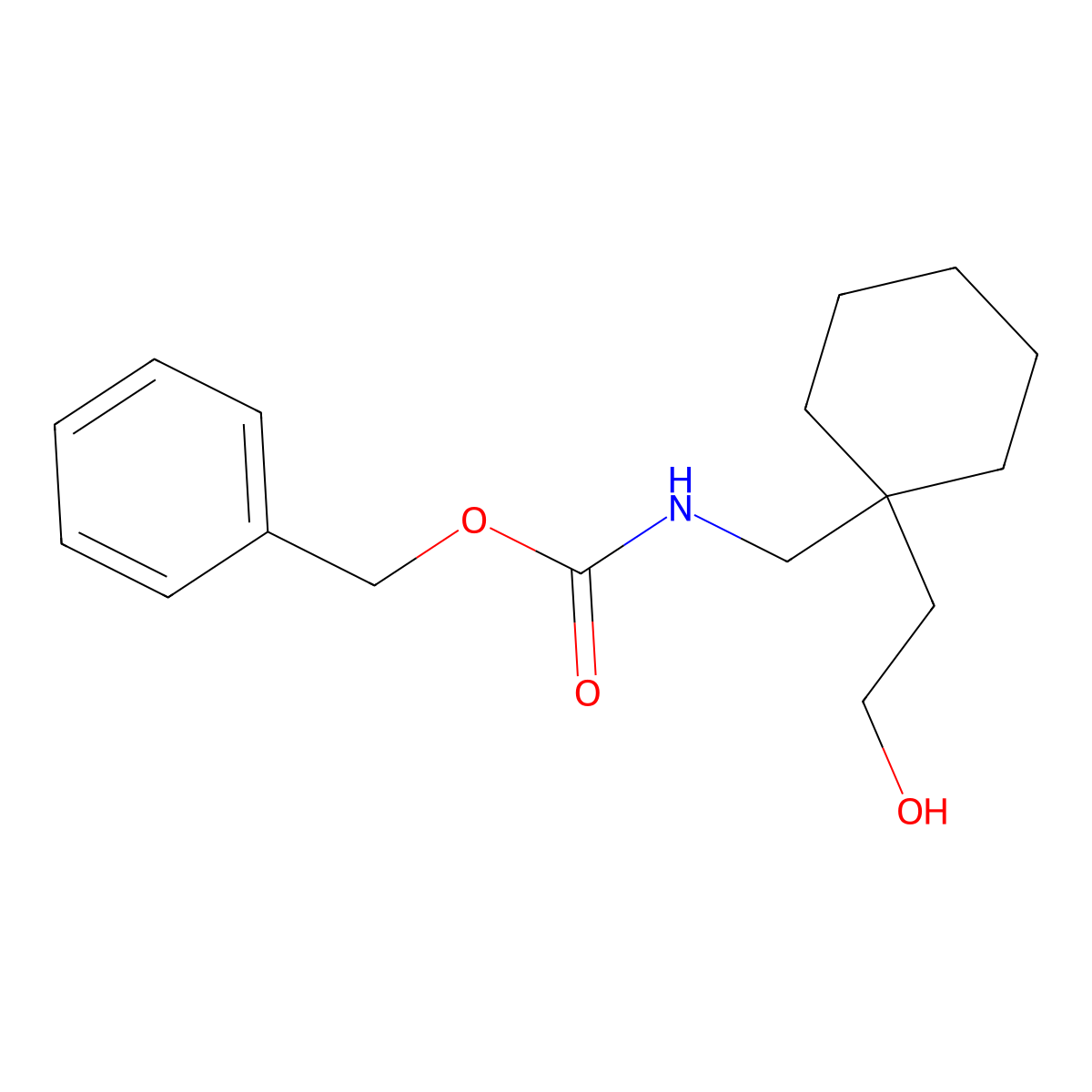 benzyl N-{[1-(2-hydroxyethyl)cyclohexyl]methyl}carbamate molecular structure, CAS 2680717-74-0