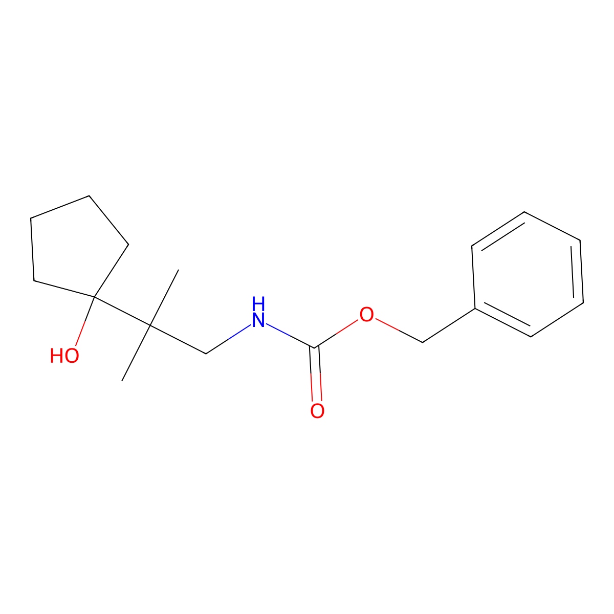 benzyl N-[2-(1-hydroxycyclopentyl)-2-methylpropyl]carbamate molecular structure, CAS 2680717-83-1