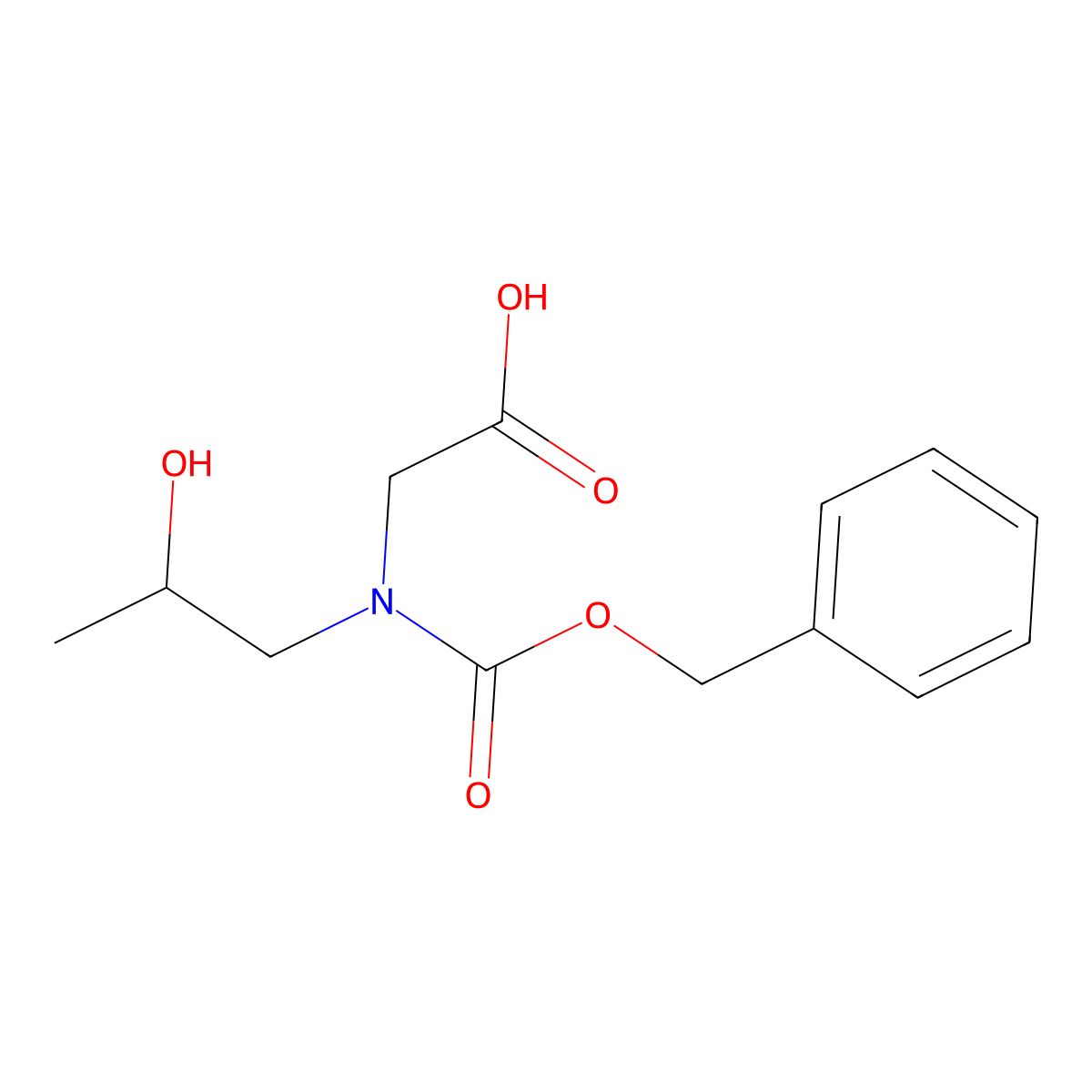 2-{[(Benzyloxy)carbonyl](2-hydroxypropyl)amino}acetic acid molecular structure, CAS 2680717-93-3