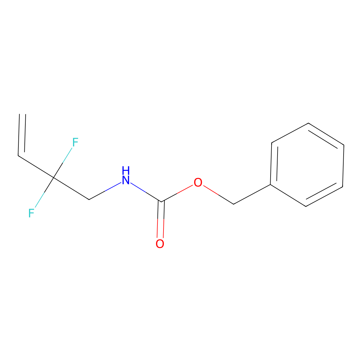 benzyl N-(2,2-difluorobut-3-en-1-yl)carbamate molecular structure, CAS 2680718-01-6