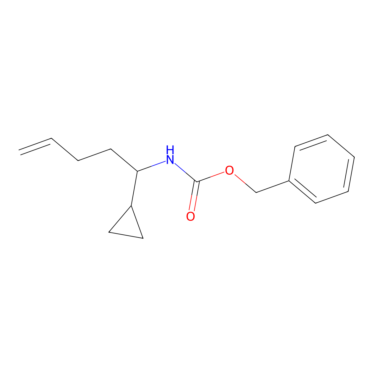 benzyl N-(1-cyclopropylpent-4-en-1-yl)carbamate molecular structure, CAS 2680718-12-9