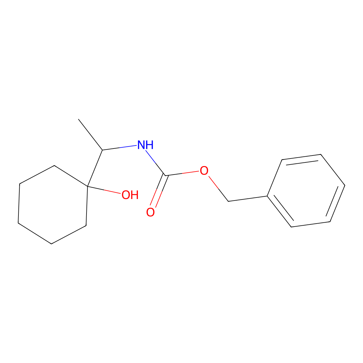 benzyl N-[1-(1-hydroxycyclohexyl)ethyl]carbamate molecular structure, CAS 2680718-13-0
