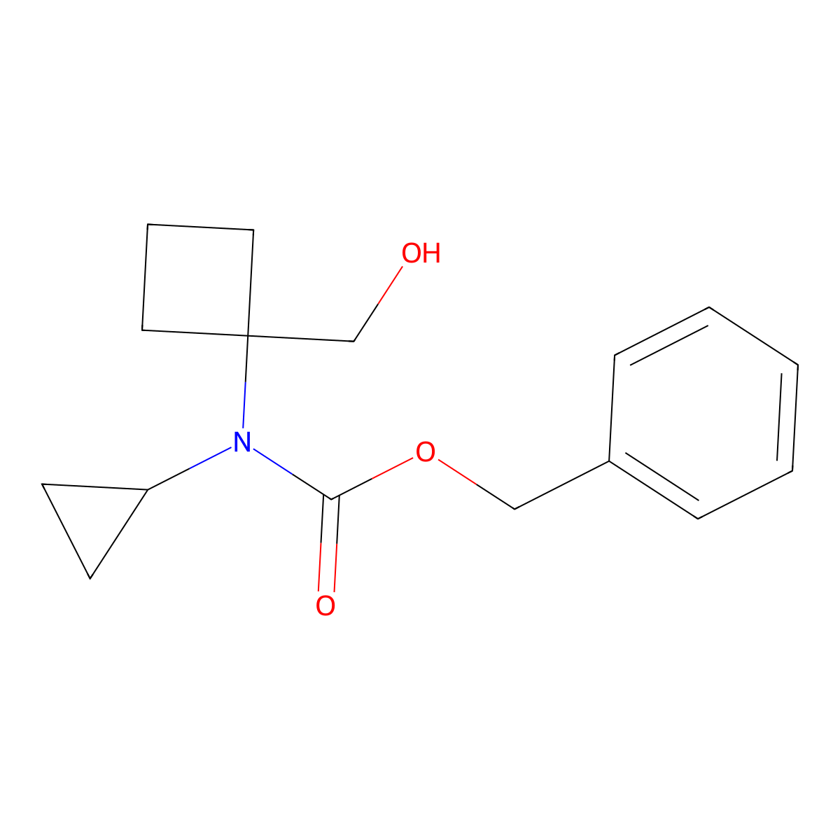 benzyl N-cyclopropyl-N-[1-(hydroxymethyl)cyclobutyl]carbamate molecular structure, CAS 2680718-20-9