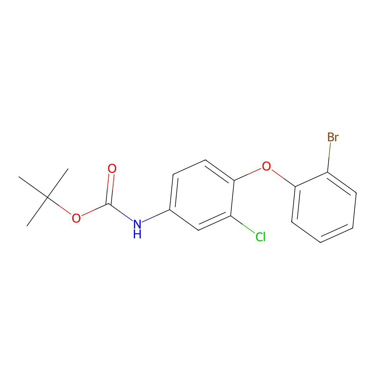 tert-butyl N-[4-(2-bromophenoxy)-3-chlorophenyl]carbamate molecular structure, CAS 2680718-50-5