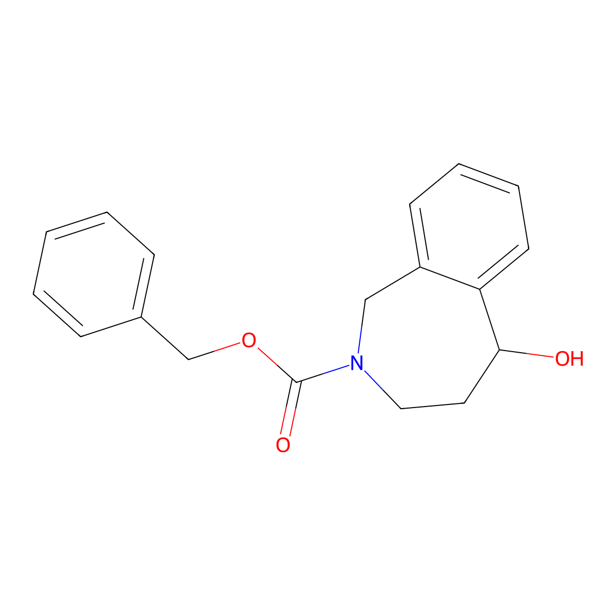 benzyl 5-hydroxy-2,3,4,5-tetrahydro-1H-2-benzazepine-2-carboxylate molecular structure, CAS 2680718-63-0
