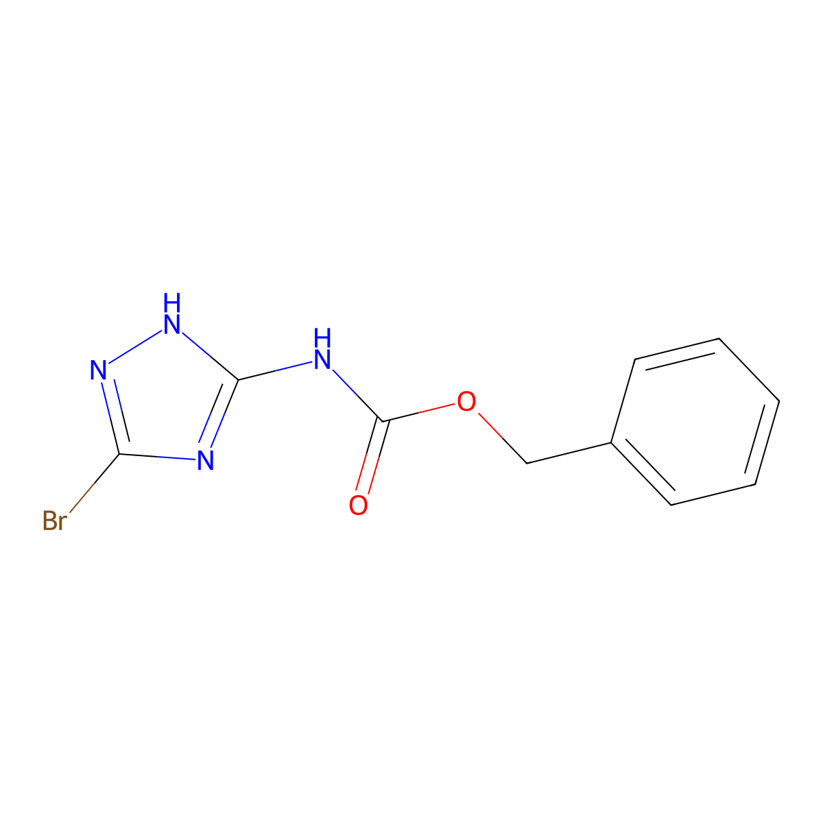benzyl N-(3-bromo-1H-1,2,4-triazol-5-yl)carbamate molecular structure, CAS 2680718-91-4