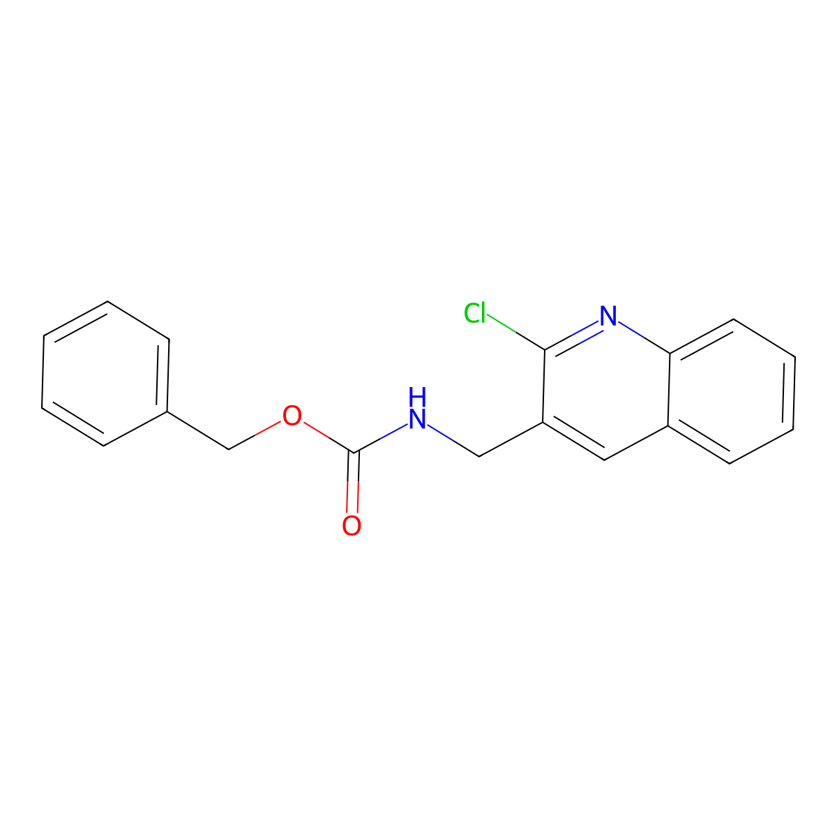 benzyl N-[(2-chloroquinolin-3-yl)methyl]carbamate molecular structure, CAS 2680719-05-3