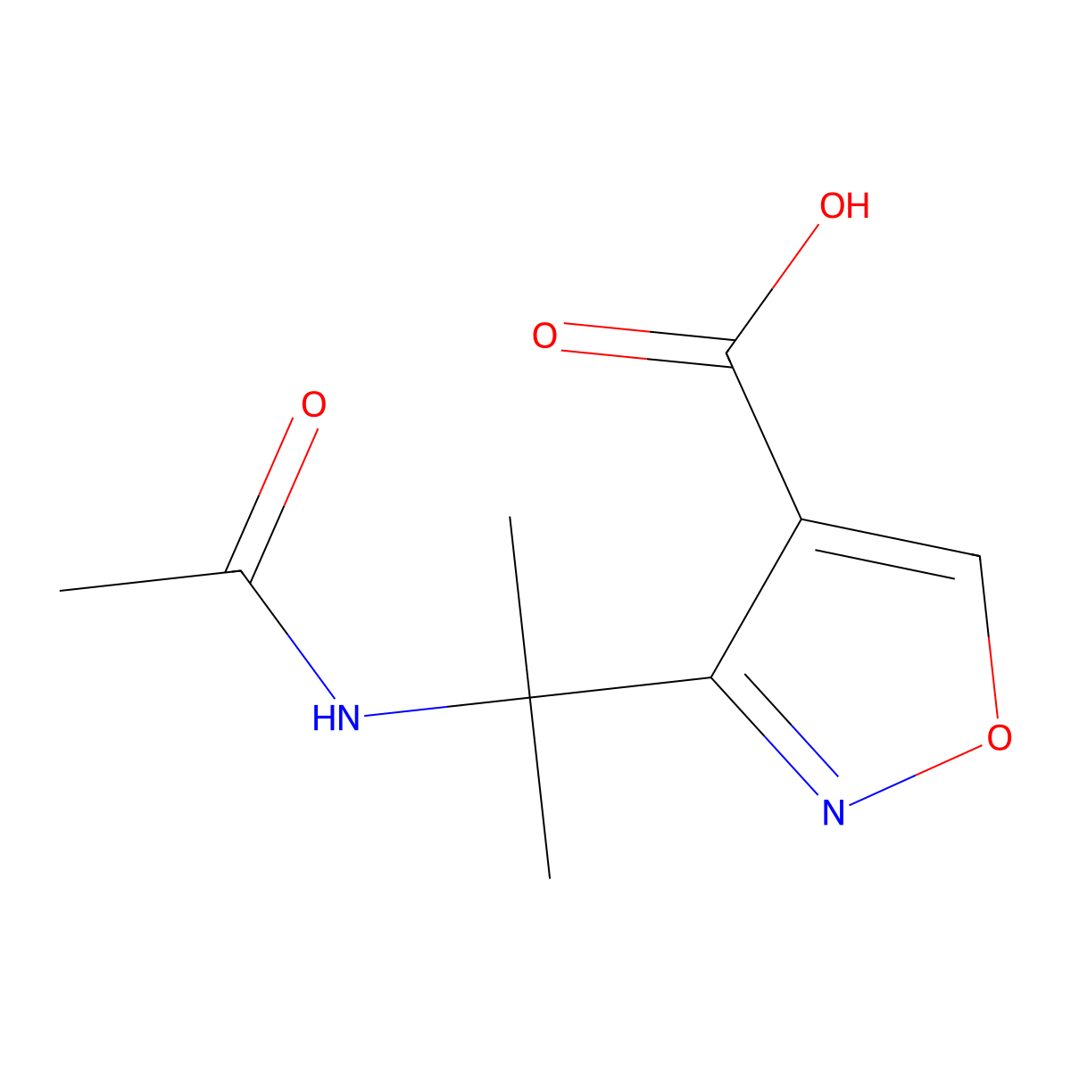3-(2-Acetamidopropan-2-yl)-1,2-oxazole-4-carboxylic acid molecular structure, CAS 2680719-25-7