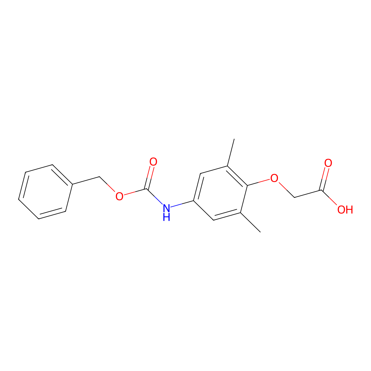 2-(4-{[(Benzyloxy)carbonyl]amino}-2,6-dimethylphenoxy)acetic acid molecular structure, CAS 2680719-42-8