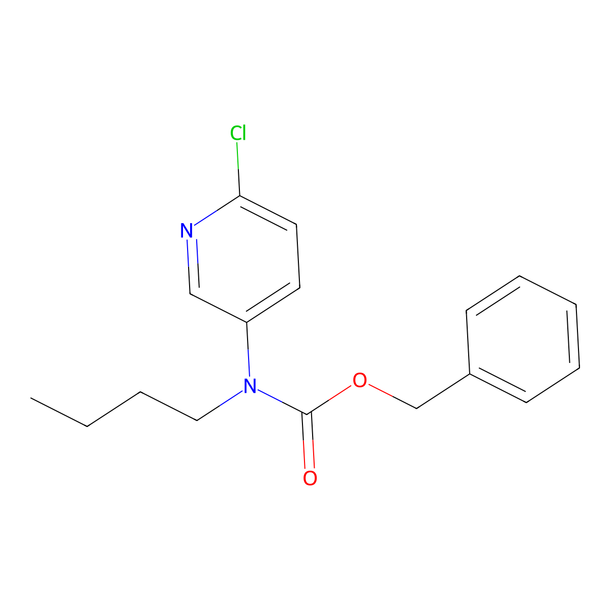 benzyl N-butyl-N-(6-chloropyridin-3-yl)carbamate molecular structure, CAS 2680719-65-5