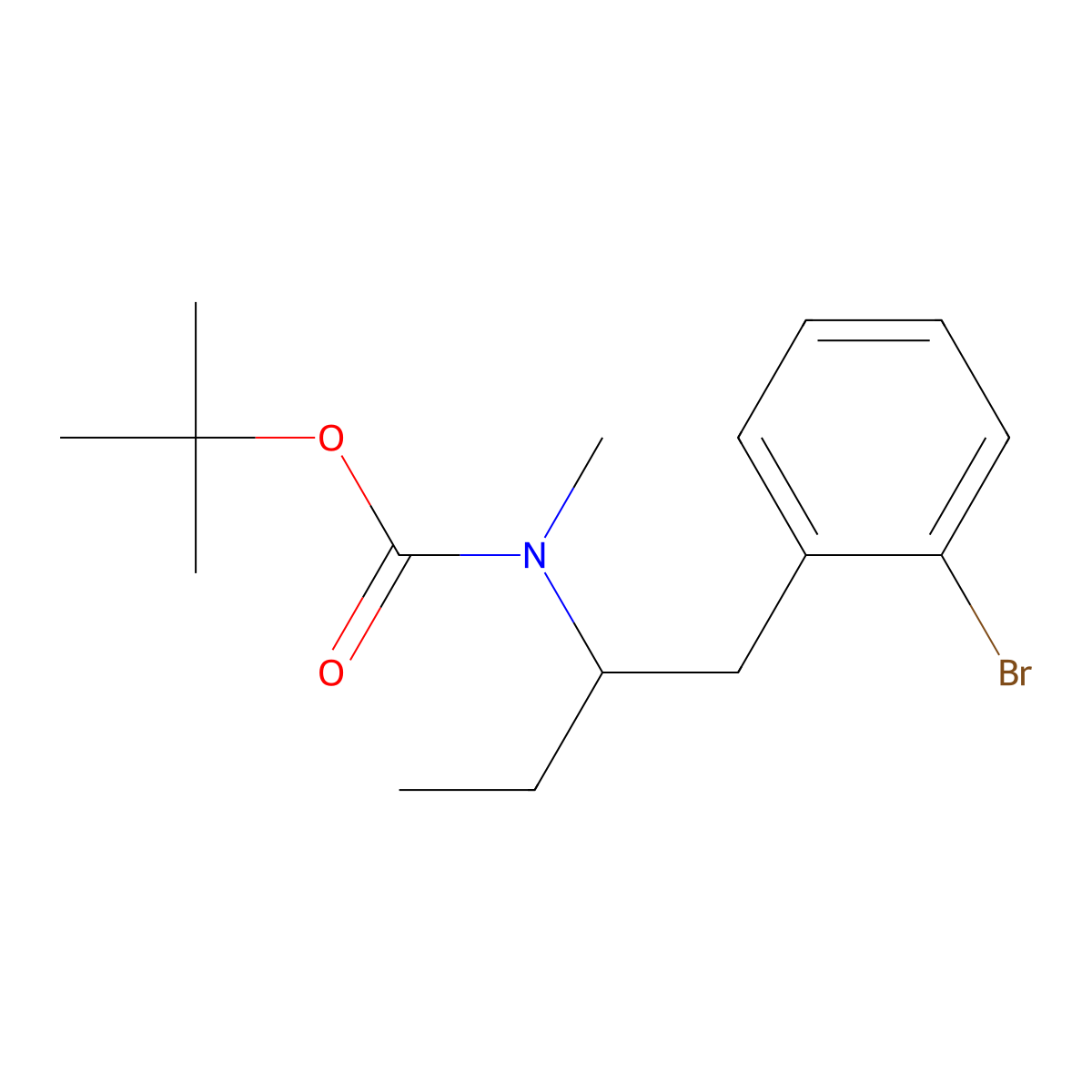 tert-butyl N-[1-(2-bromophenyl)butan-2-yl]-N-methylcarbamate molecular structure, CAS 2680719-78-0