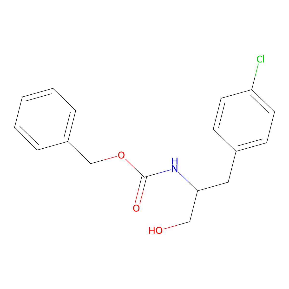 benzyl N-[1-(4-chlorophenyl)-3-hydroxypropan-2-yl]carbamate molecular structure, CAS 2680719-95-1