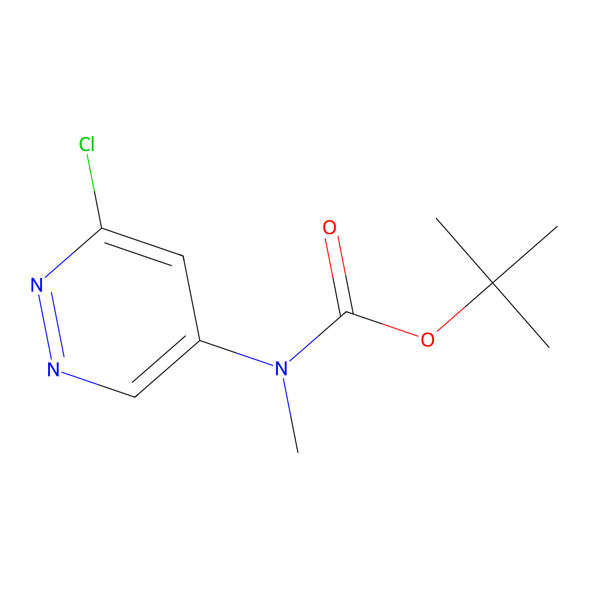 tert-butyl N-(6-chloropyridazin-4-yl)-N-methylcarbamate molecular structure, CAS 2680720-33-4